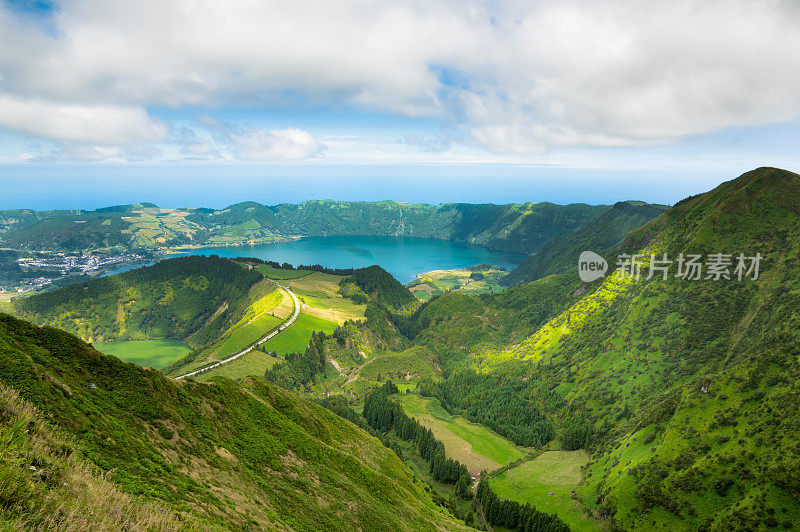 七城之湖-拉格阿达斯塞特cidades -圣米格尔岛，亚速尔群岛，葡萄牙